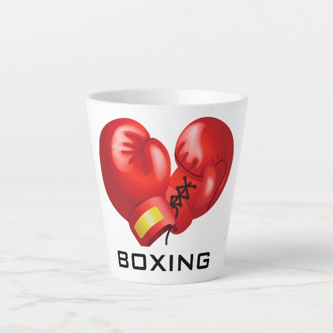 Boxing Gloves Design Latte Cup