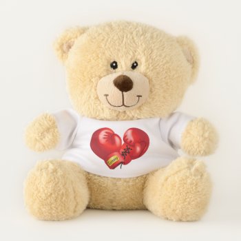 Boxing Gloves Design Teddy Bear by SjasisSportsSpace at Zazzle