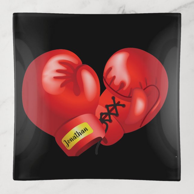 Boxing Gloves Design Trinket Tray (Front)