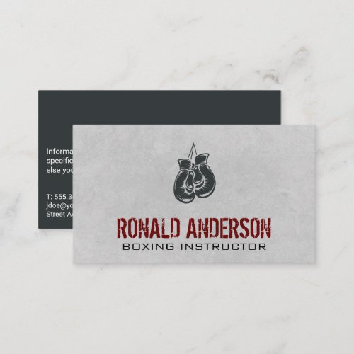 Boxing Gloves  Fitness Business Card