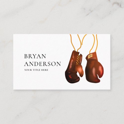 Boxing Gloves Hanging Business Card