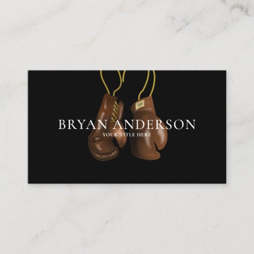 Boxing Gloves Hanging Business Card