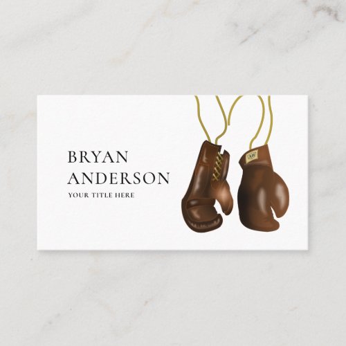 Boxing Gloves Hanging Business Card