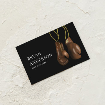 Boxing Gloves Hanging Business Card by istanbuldesign at Zazzle