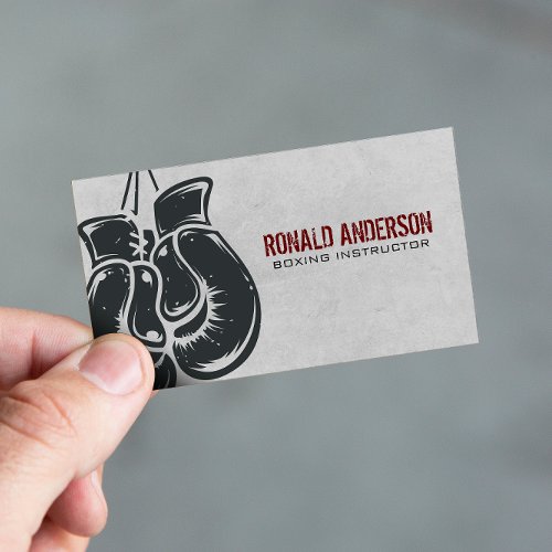 Boxing Gloves Hanging  Fitness Business Card