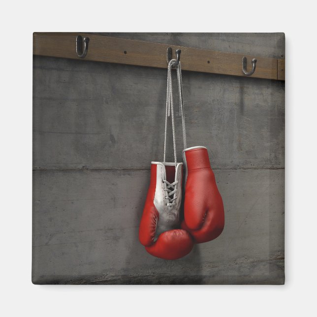 Boxing Gloves Hanging In Change Room Magnet (Front)