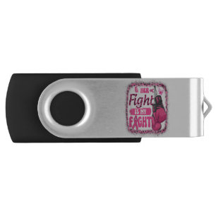 Boxing Gloves Her Fight Is My Fight Breast Cancer Flash Drive