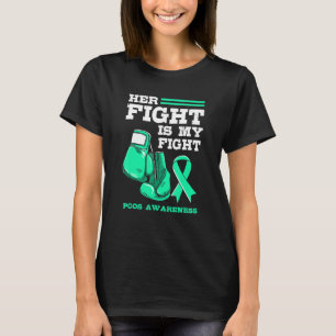 Boxing Gloves Her Fight Is My Fight Pcos T-Shirt