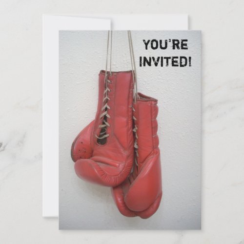 Boxing Gloves Invitations BirthdayBachelorAny