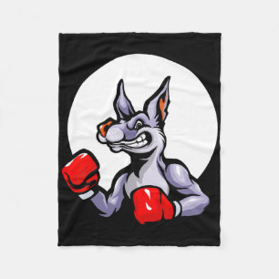 Boxing Gloves Kangaroo Kickboxing Fight Sport Mma Fleece Blanket