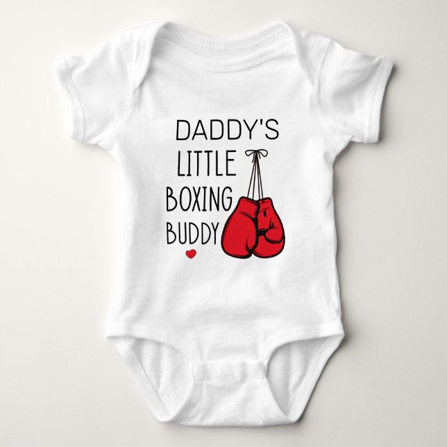 Boxing Gloves - Kickboxing - Daddy's Boxing Buddy Baby Bodysuit (Front)