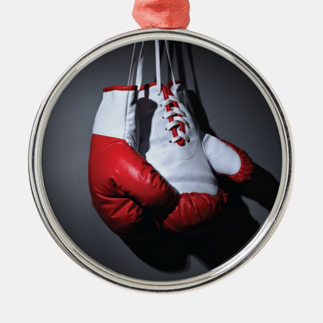 Boxing gloves metal ornament (Front)