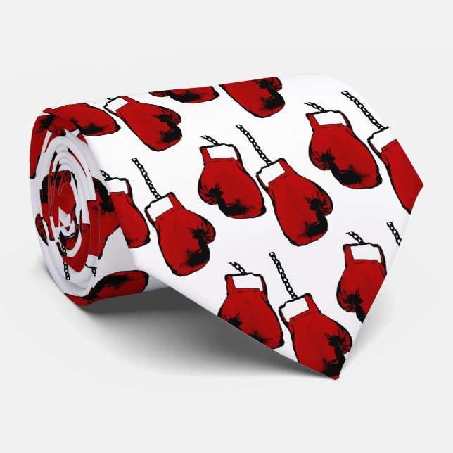 Boxing Gloves Neck Tie (Rolled)