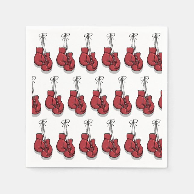 Boxing Gloves Paper Napkins (Front)