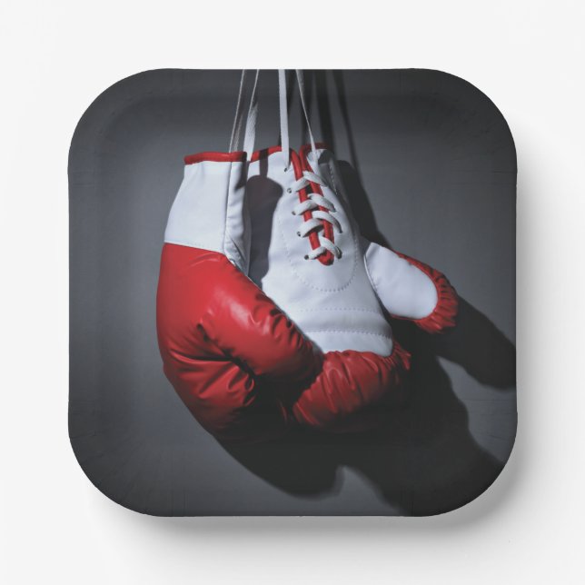 Boxing gloves  paper plates (Front)