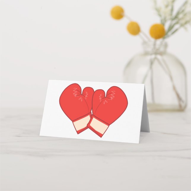 Boxing Gloves Place Card (Front)