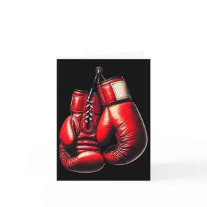 Boxing Gloves Red Boxing Sport Boxer Kickboxing  Card