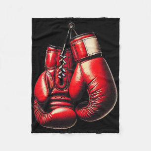 Boxing Gloves Red Boxing Sport Boxer Kickboxing Fleece Blanket