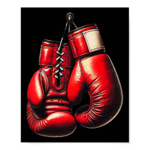 Boxing Gloves Red Boxing Sport Boxer Kickboxing  Poster