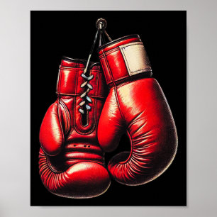 Boxing Gloves Red Boxing Sport Boxer Kickboxing  Poster