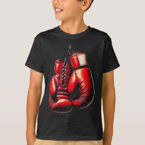 Boxing Gloves Red Boxing Sport Boxer Kickboxing  T-Shirt