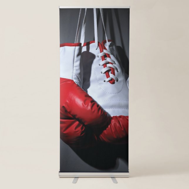 Boxing gloves retractable banner (Front)