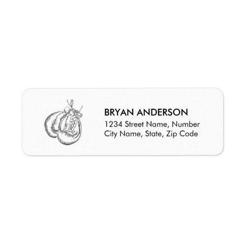 Boxing Gloves Return Address Label