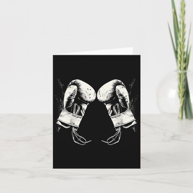 Boxing Gloves Silhouette  Card (Front)