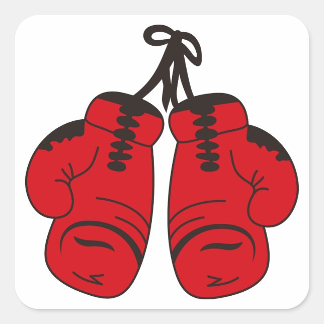 Boxing Gloves Square Sticker (Front)