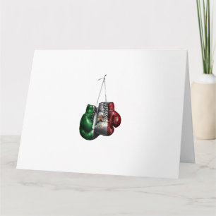 Boxing Gloves T-Shirt - Mexico Vintage flag Card
