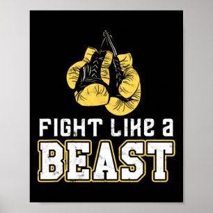 Boxing Gloves Thai Boxing Muay Thai Kickboxing Fig Poster