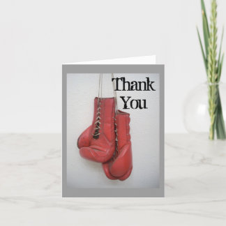 Boxing Gloves Thank You card