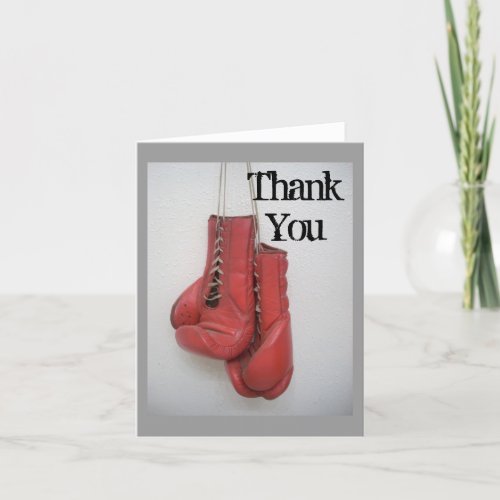 Boxing Gloves Thank You card