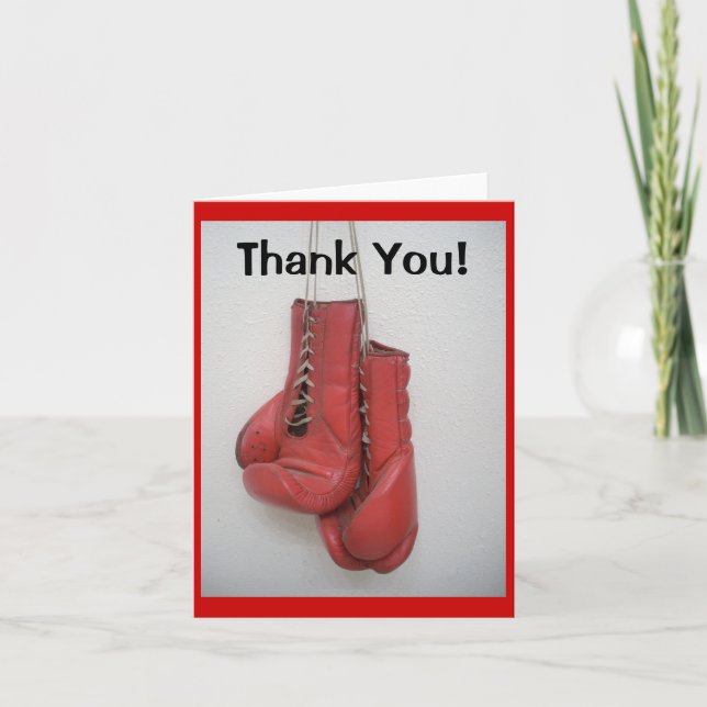 Boxing Gloves, Thank You Cards (Front)
