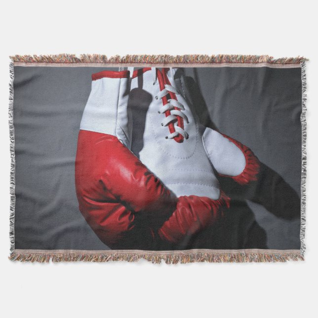 Boxing gloves  throw blanket (Front)