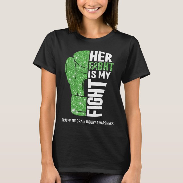 Boxing Gloves Traumatic Brain Injury Warrior T-Shirt (Front)