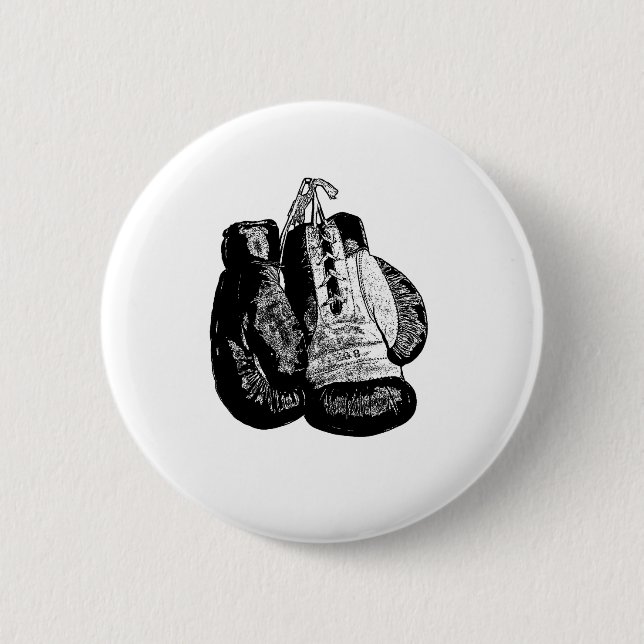 Boxing Gloves Vintage Button (Front)