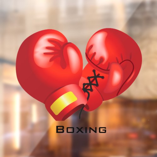 Boxing Gloves Window Cling