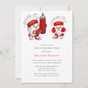 Boxing Gnomes Birthday Bash Invitation