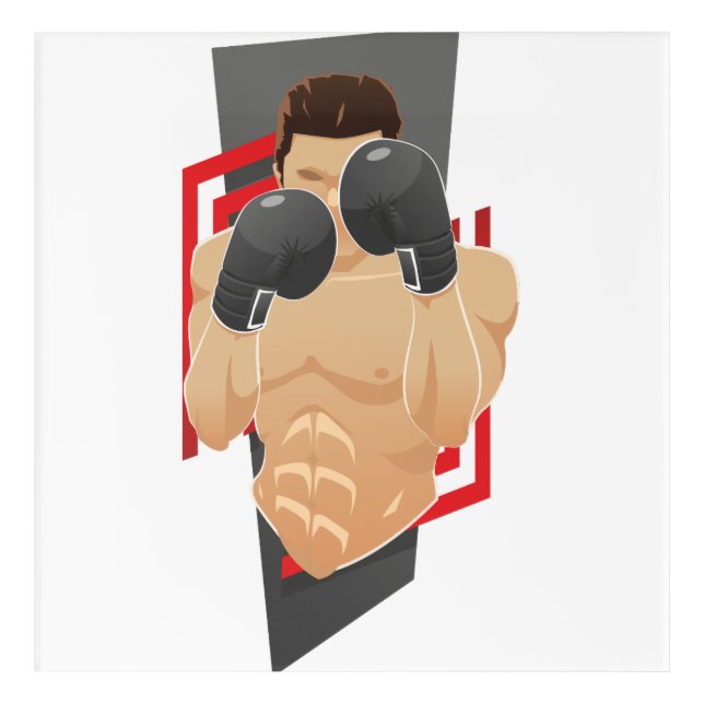 Boxing gym acrylic print (Front)