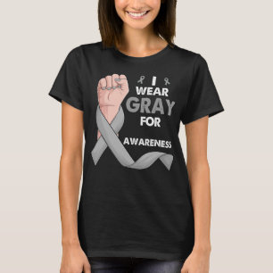 Boxing Hand I Wear gray For Awareness T-Shirt
