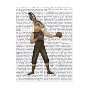 Boxing Hare Postcard
