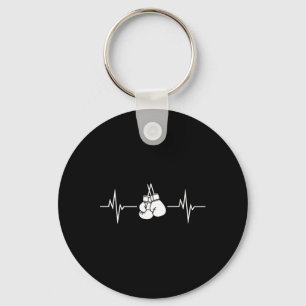 Boxing Heartbeat Line With Hanging Gloves Keychain