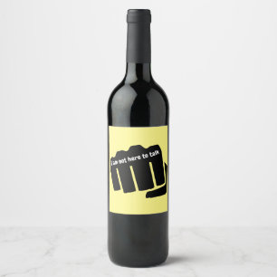 Boxing, I am not here to talk Wine Label