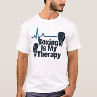 Boxing Is My Therapy Cute Pastel Design  T-Shirt