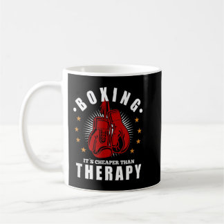 Boxing It's Cheaper Therapy Boxing Gloves Gift Box Coffee Mug