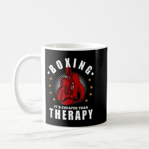 Boxing Its Cheaper Therapy Boxing Gloves Gift Box Coffee Mug