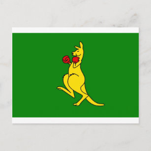 Boxing kangaroo collector item"s postcard