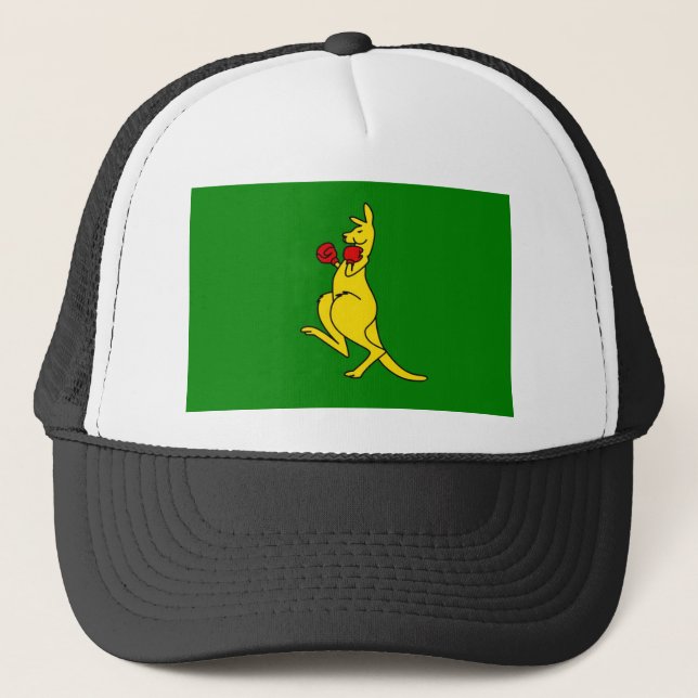 Boxing kangaroo collector item"s trucker hat (Front)