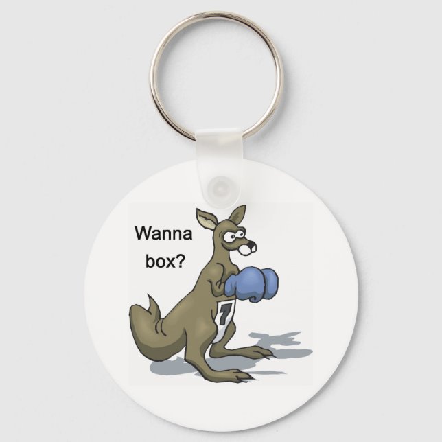 Boxing Kangaroo Keychain (Front)